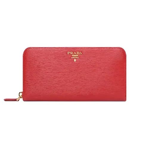 Prada 2018 Ladies Saffiano Leather Zippy Long Purs… - 1