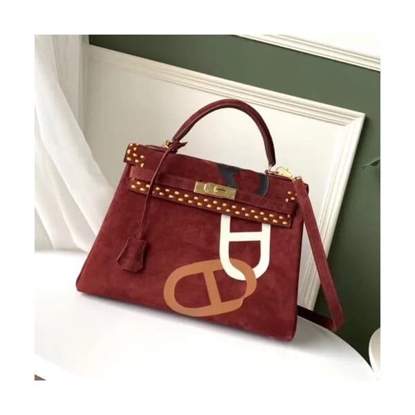 Hermes 2019 Kelly Suede Tote Shoulder Bag ,32cm -… - 1