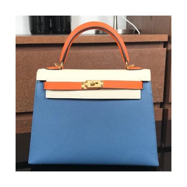 Hermes Kelly Epsom Leather Tote Shoulder Bag ,25cm… - 1