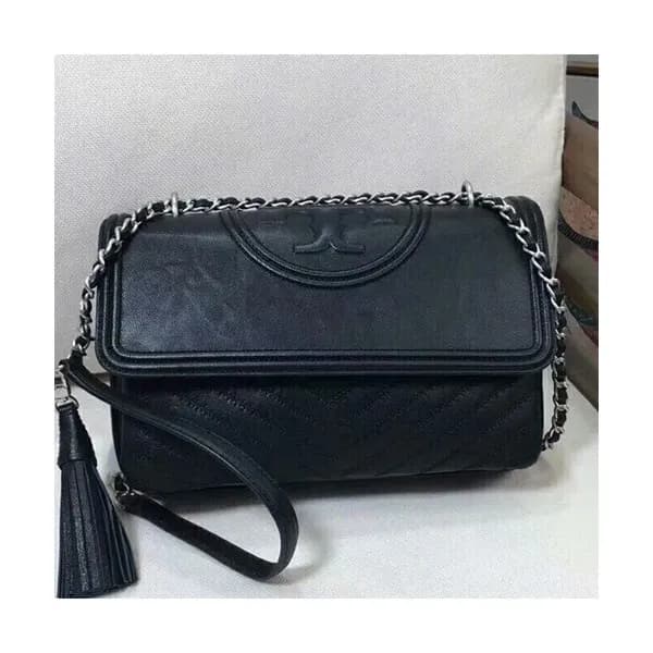Tory Burch 2018 Leather Black Chain Shoulder Bag,2… - 1