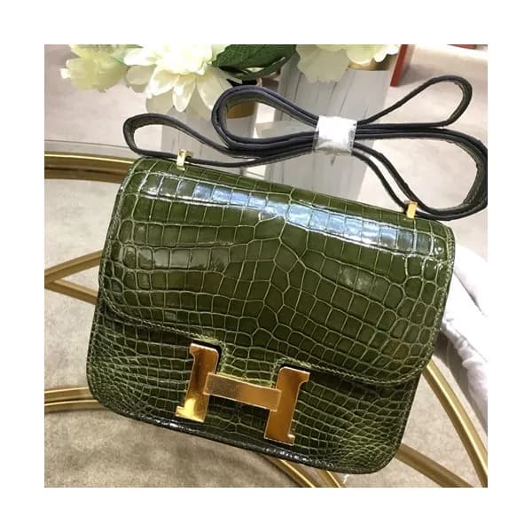 Hermes Constance Crocodile Leather Shoulder Bag,18… - 1
