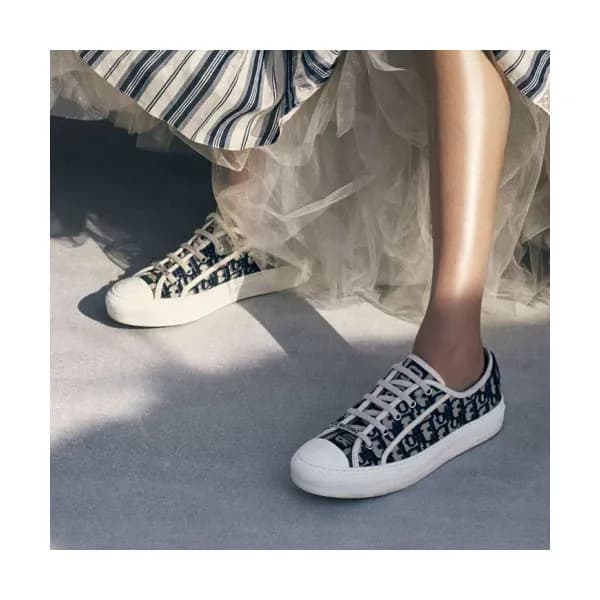 Dior 2019 Womens Logo Canvas Sneakers - 디올 남성 로고 캔… - 1