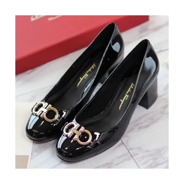 Ferragamo 2019 Womens Gancini Two-tone Metal Logo … - 1