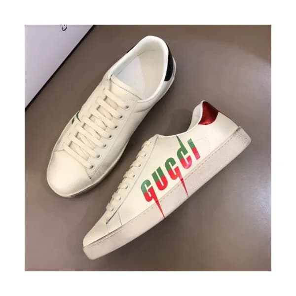 Gucci 2019 Mens Rainbow Logo Leather Sneakers - 구찌… - 1