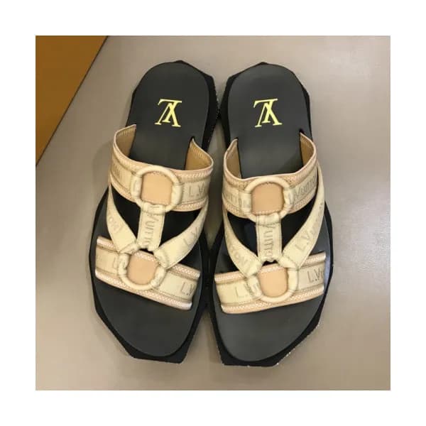 Louis Vuitton 2019 Mens Logo Elastik Slipper - 루이… - 1