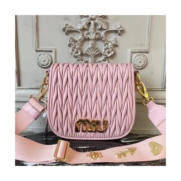 MiuMiu 2019 Matelasse Logo Shoulder Cross Bag,20c… - 1
