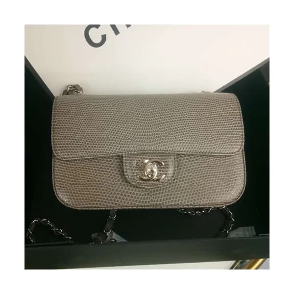 Chanel 2019 Lizard Leather Chain Shoulder Bag - 샤넬… - 1