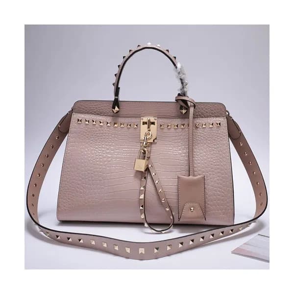 Valentino 2019 Leather Large Tote Shoudler Bag,30.… - 1