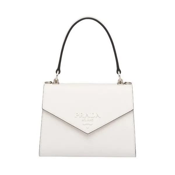 Prada 2019 Monochrome Chain Tote Shoulder Bag,24cm… - 1