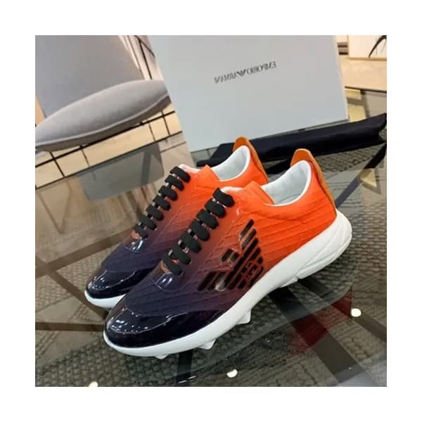 Armani 2019 Mens Leather Sneakers - 알마니 2019 남성용 … - 1