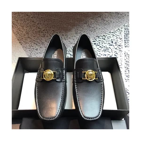 Versace 2019 Mens Leather Loafer - 베르사체 2019 남성용 레… - 1