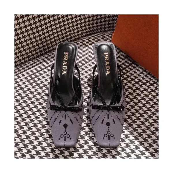 Prada 2019 Ladies Middle Heel Slipper - 프라다 2019 여… - 1