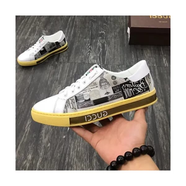 Gucci 2019 Mens Leather Sneakers - 구찌 2019 남성용 레더 … - 1