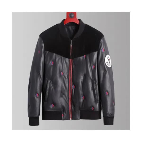 Moncler 2019 Womens Patch Logo Modern Leather Down… - 1