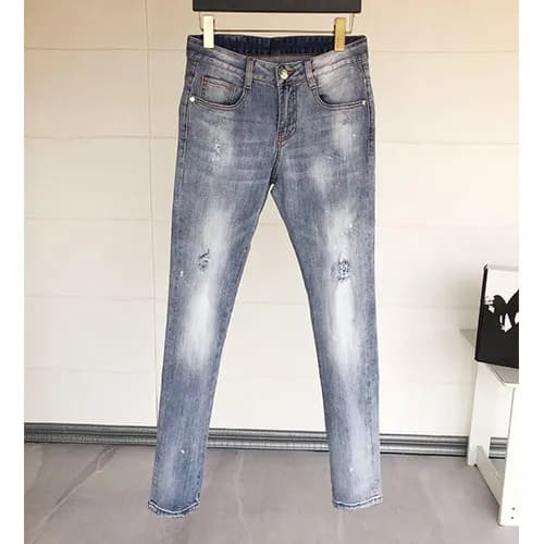 Off-white 2019 Mens Patch Logo Casual Denim Pants … - 1