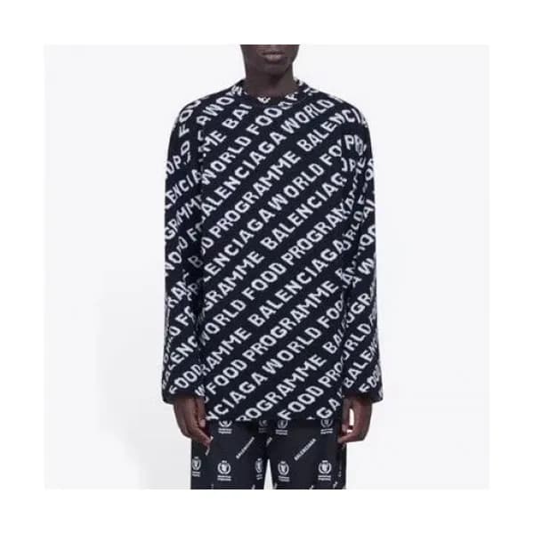 Balenciaga 2019 Mm/Wm Logo Turtle-neck Wool Sweate… - 1