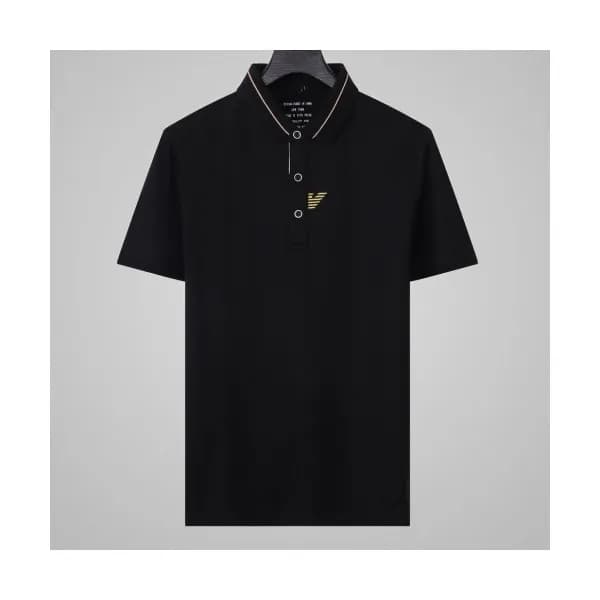 [알마니]Armani 2019 Mens Logo Silket Short Sleeved Ts… - 1