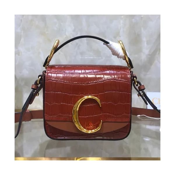 Chole 2020 C Leather Tote Shoulder Bag, 16cm - 끌로… - 1