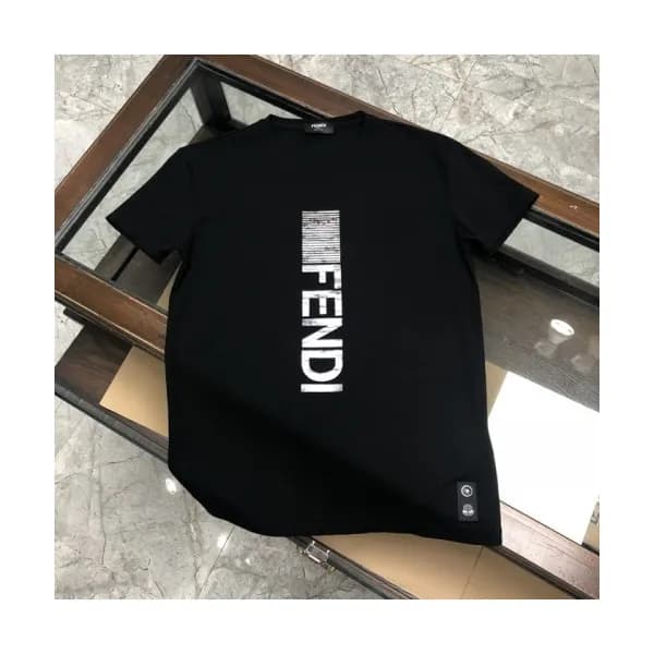 [펜디]Fendi 2020 Mens Logo Casual Silket Short Sleev… - 1