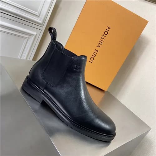 Louis Vuitton 2021 Men's Leather Ankle Boots -… - 1