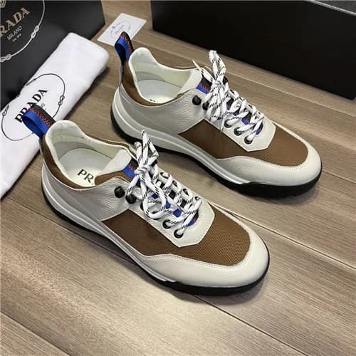 Prada 2021 Men's Leather Sneakers - 프라다 2021 남… - 1