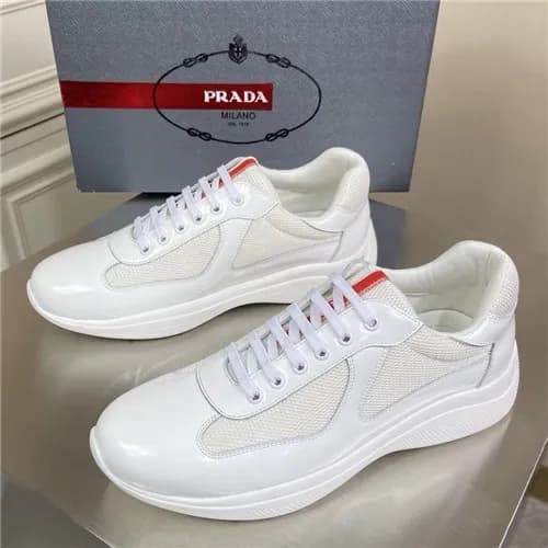 Prada 2021 Men's Leather Sneakers - 프라다 2021 남… - 1