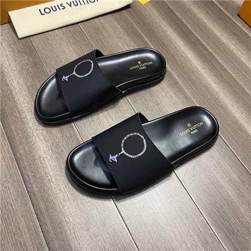 Louis Vuitton 2021 Men's Leather Slipper,LOUS2… - 1