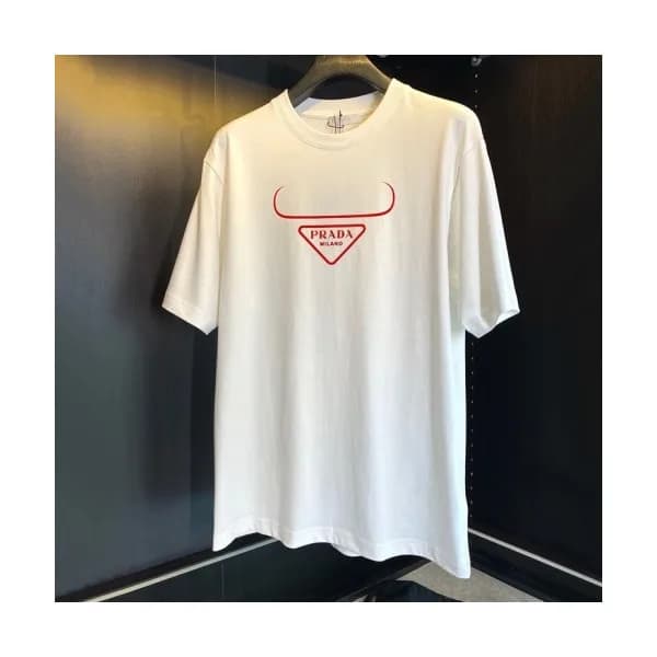 [캐쥬얼]Prada Mens Basic Logo Short Sleeved Tshirts … - 1