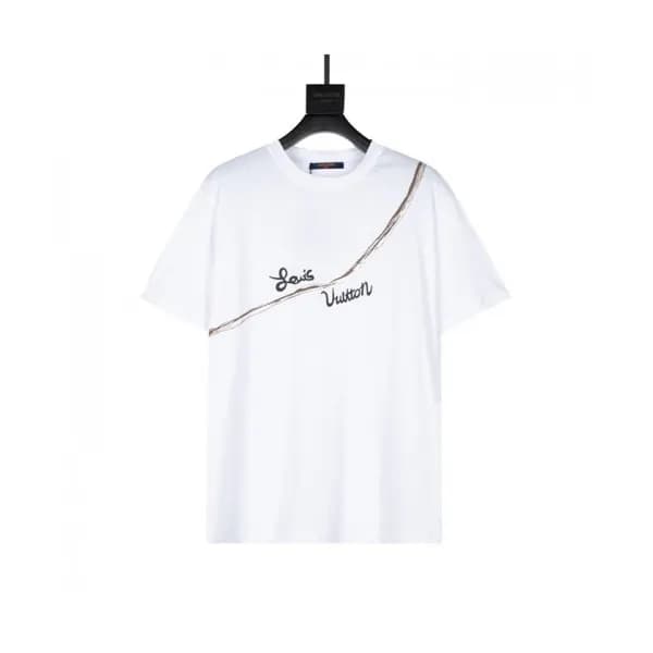 [추천템]Louis vuitton Mm/Wm Logo Short Sleeved Tshir… - 1