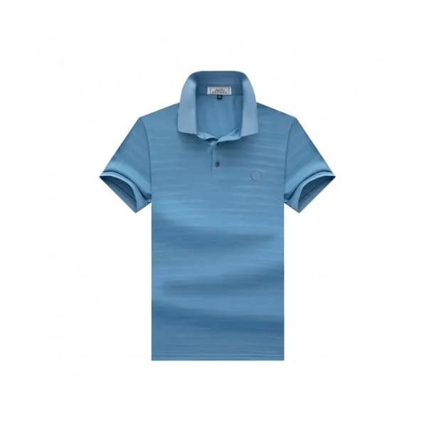 Hermes Mens Crew-neck Short Sleeved Tshirts Blue … - 1