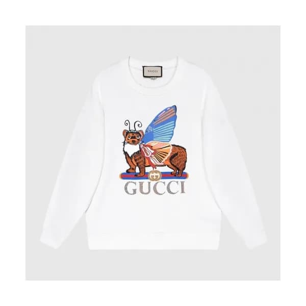Gucci Mm/Wm Logo Crew-neck Cotton Tshirts White -… - 1