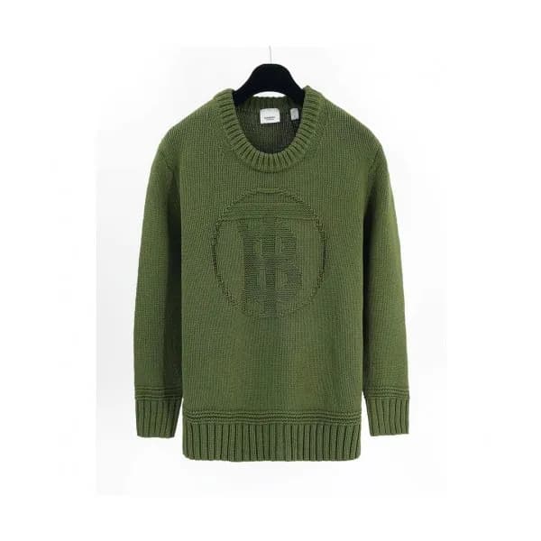 Hermes Mens Crew-neck Wool Sweater Green - 에르메스 2… - 1