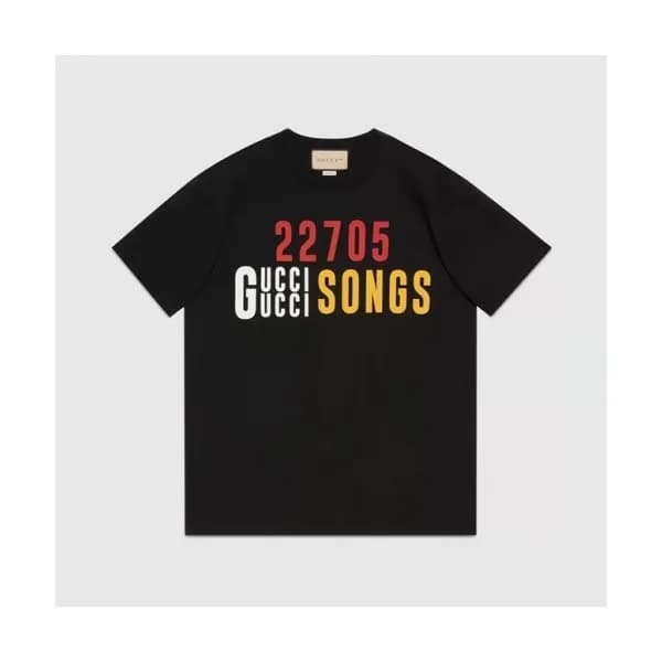 Gucci Mm/Wm Logo Short Sleeved Tshirts Black - 구찌… - 1