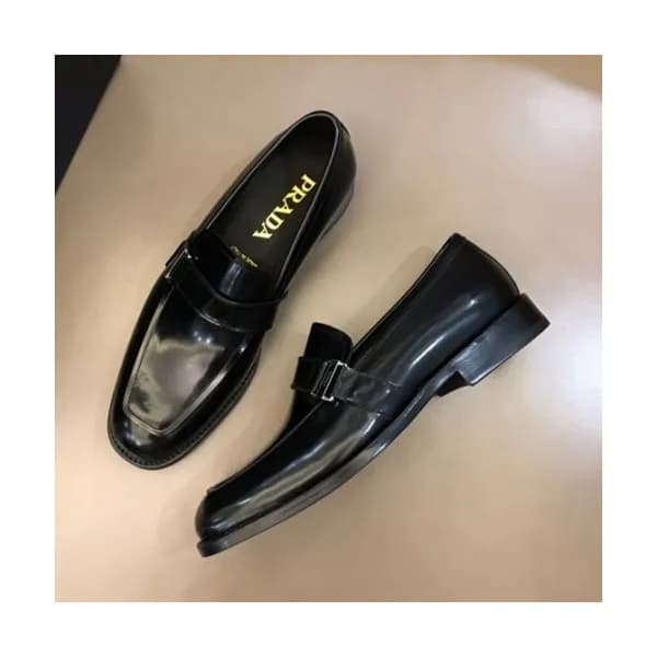 프라다 남성 레더 몽크스트랩 Size(240 - 275) 블랙 - Prada Men&#… - 1