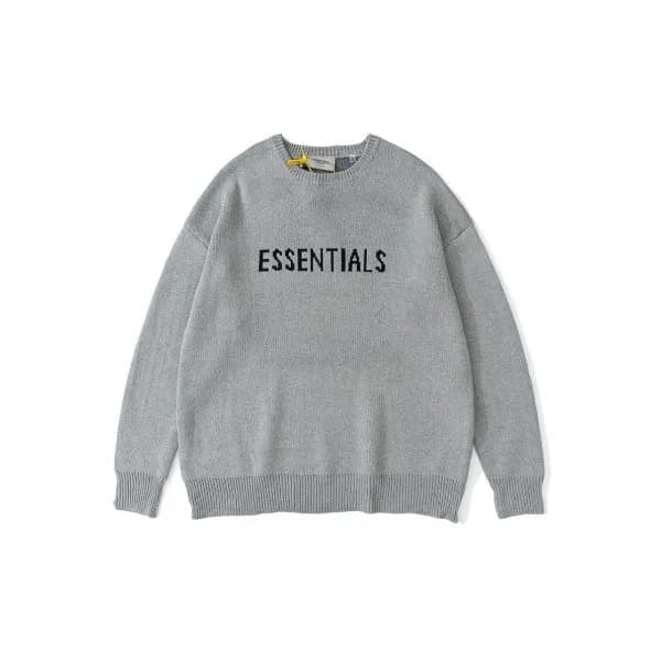 Fear of god Unisex Minimal wool Sweaters Gray - 피… - 1
