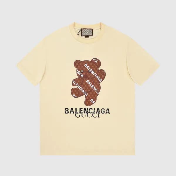 구찌 남자 크루넥 아이보리 반팔티 - Unisex Ivory Short-sleeved Ts… - 1