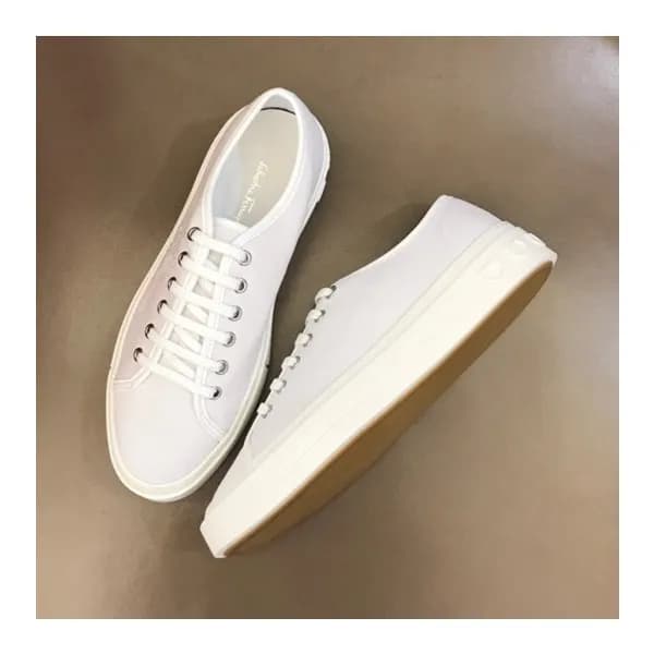 페라가모 남성 모던 화이트 스니커즈 - Mens White Sneakers - fer034… - 1