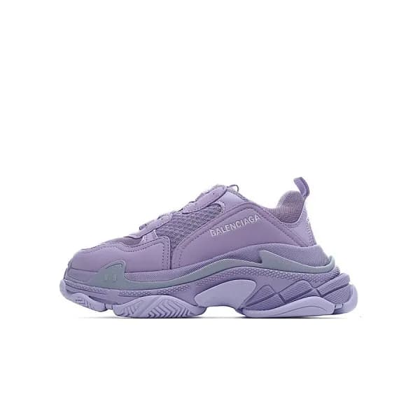 발렌시아가 남/녀 Triple S 퍼플 스니커즈 - Unisex Purple Sneaker… - 1