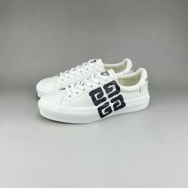지방시 남/녀 클래식 화이트 스니커즈 - Unisex White Sneakers - giv… - 1