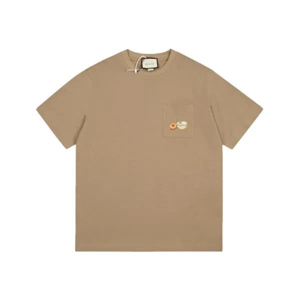 구찌 남/녀 카멜 크루넥 반팔티 - Unisex Camel Tshirts - guc0501… - 1