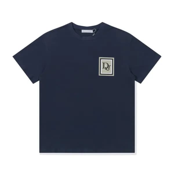 디올 남성 네이비 크루넥 반팔티 - Mens Navy Tshirts - dio02051x - 1