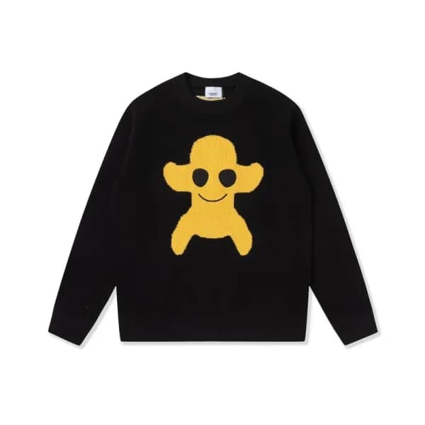 버버리 남성 크루넥 블랙 니트 - Mens Black Knits - bur04504x - 1