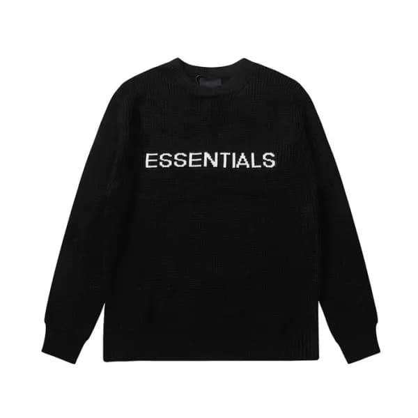피어오브갓 남성 크루넥 블랙 니트 - Fear of god Mens Black Knits … - 1