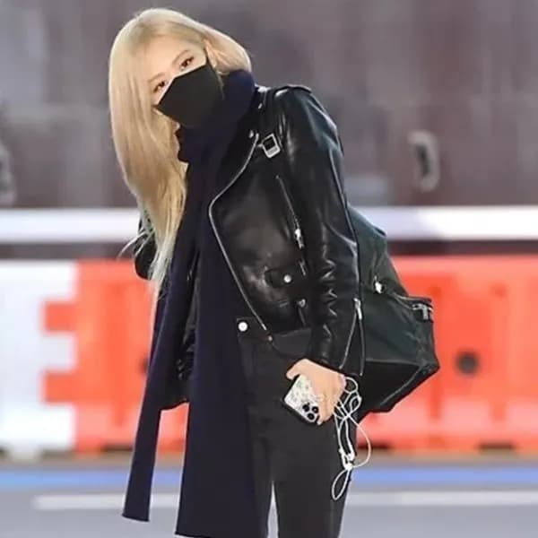 입생로랑 남/녀 블랙 가죽 자켓 - Saint Laurent Unisex Black Jac… - 1