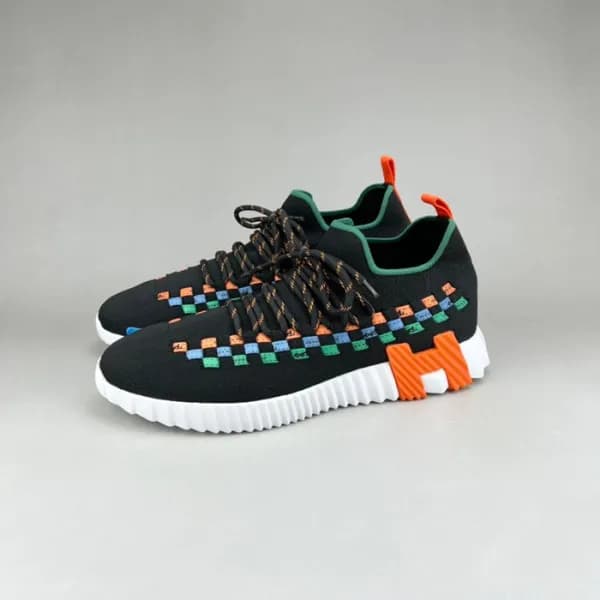 에르메스 남성 클래식 블랙 스니커즈 - Hermes Mens Black Sneakers -… - 1