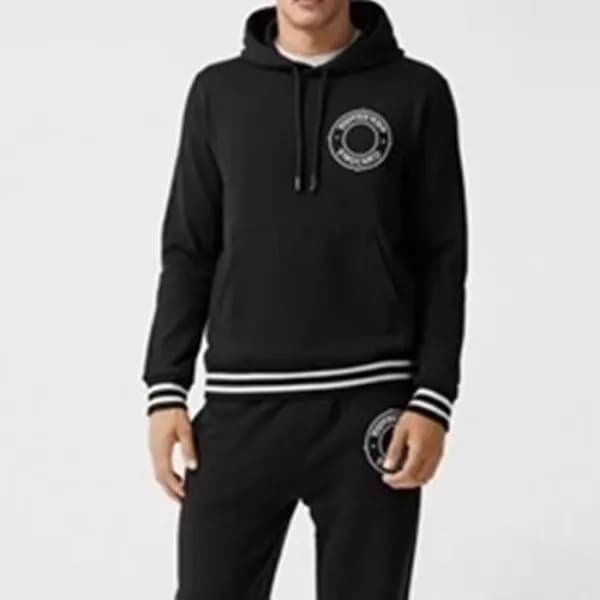 버버리 남성 클래식 블랙 후드티 - Burberry Mens Black Hoodie - b… - 1