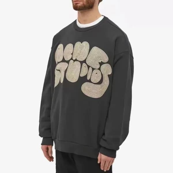 아크네 남/녀 그레이 크루넥 맨투맨 - Acne Unisex Gray Tshirts - a… - 1