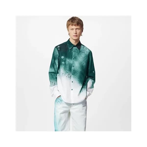 루이비통 남성 그린 셔츠 - Louis vuitton Mens Green Tshirts -… - 1