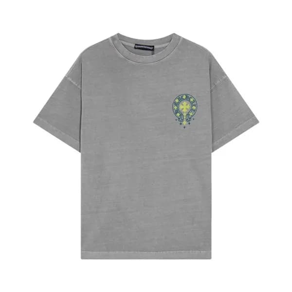크롬하츠 남성 그레이 크루넥 반팔티 - Chrom Hearts Mens Gray Short… - 1