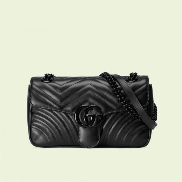 구찌 여성 블랙 마몬트백 - Gucci Womens Black Marmont Bag - g… - 1
